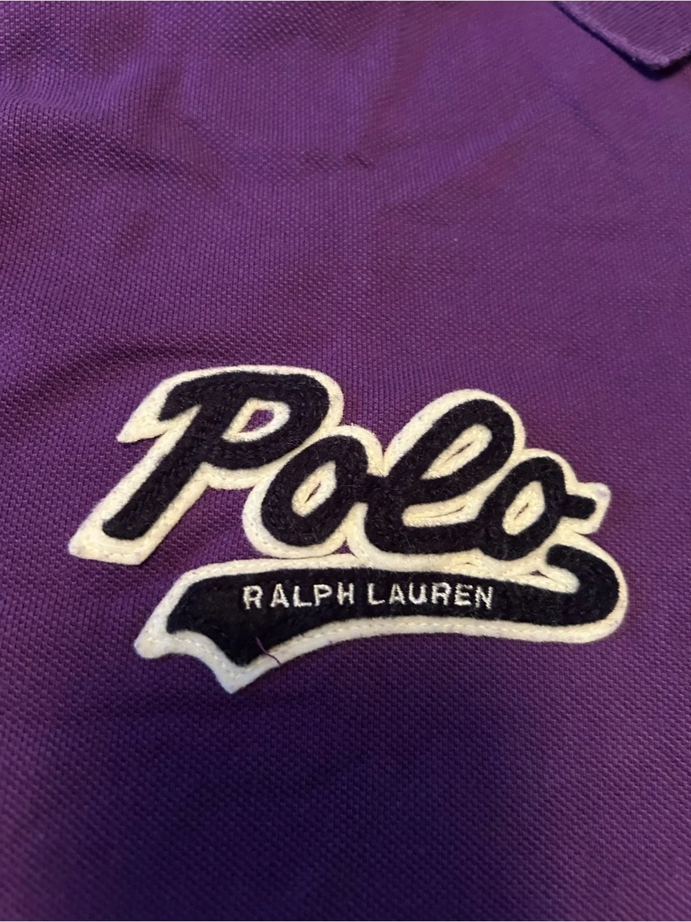 XL Polo Ralph Lauren Custom Slim Fit Big Pony Polo patch Shirt Purple